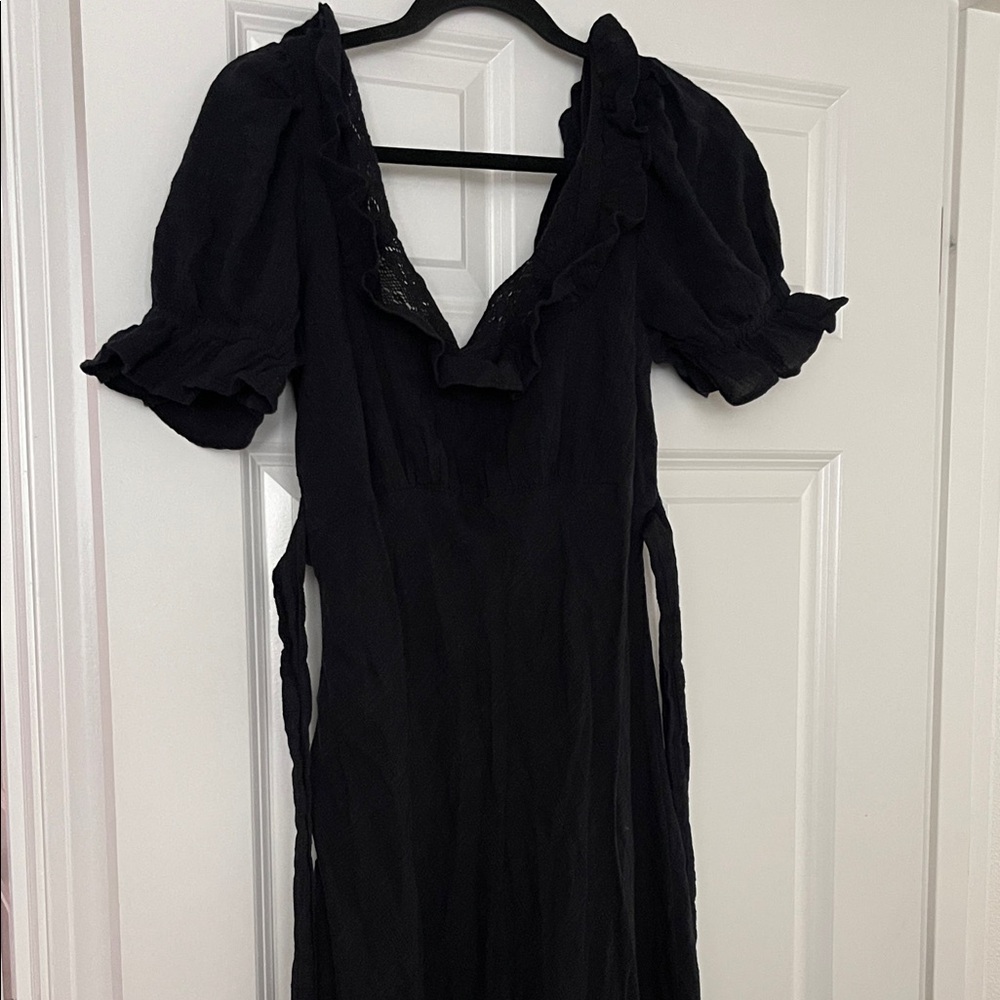 Free people Black midi dress